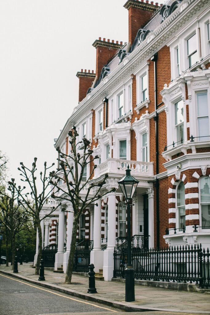 Victorian terraced houses with detailed facades